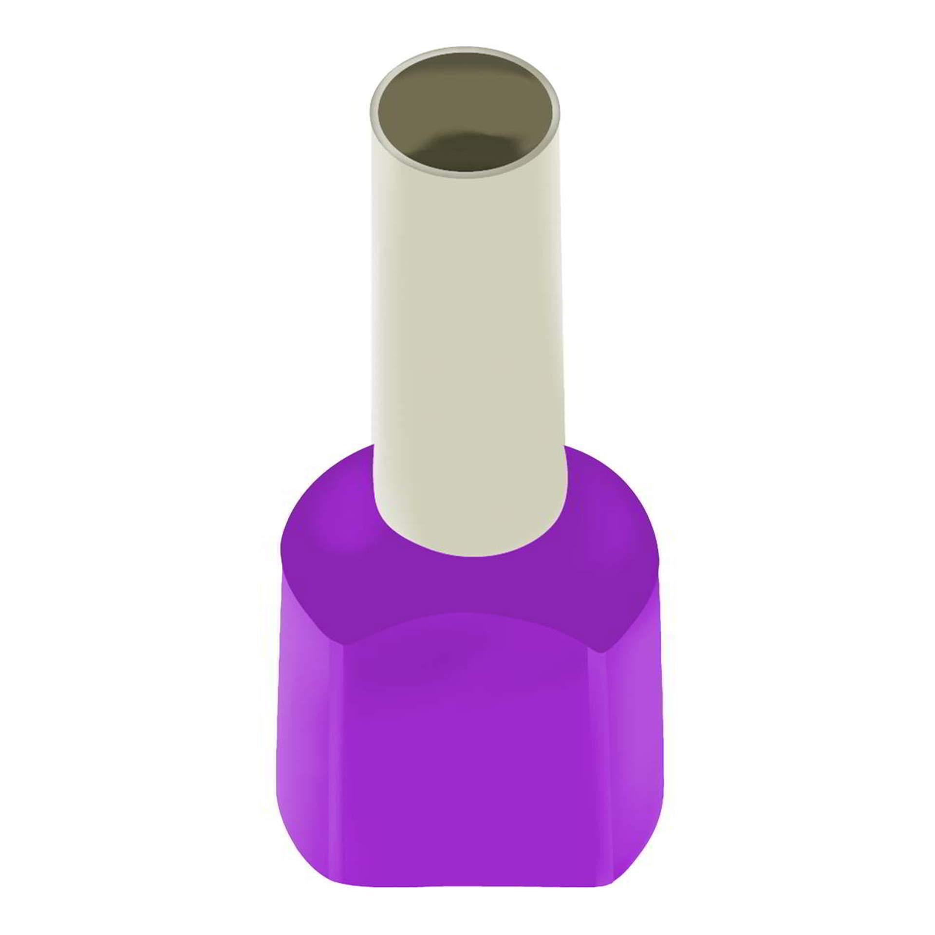 Twin Aderendhülsen (TE) violett / 0.25mm² / 8mm