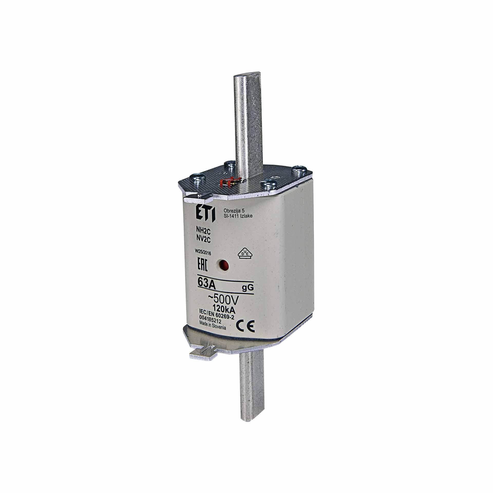 NH-Sicherung Gr.2  63A, Charakteristik gL-gG 500V
