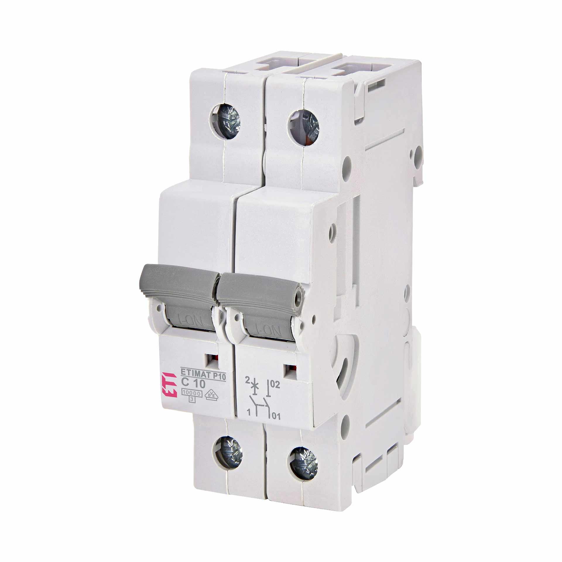 Leitungsschutzschalter, ETIMAT P10, 1-polig+N, Charakteristik C / 10A, 10kA