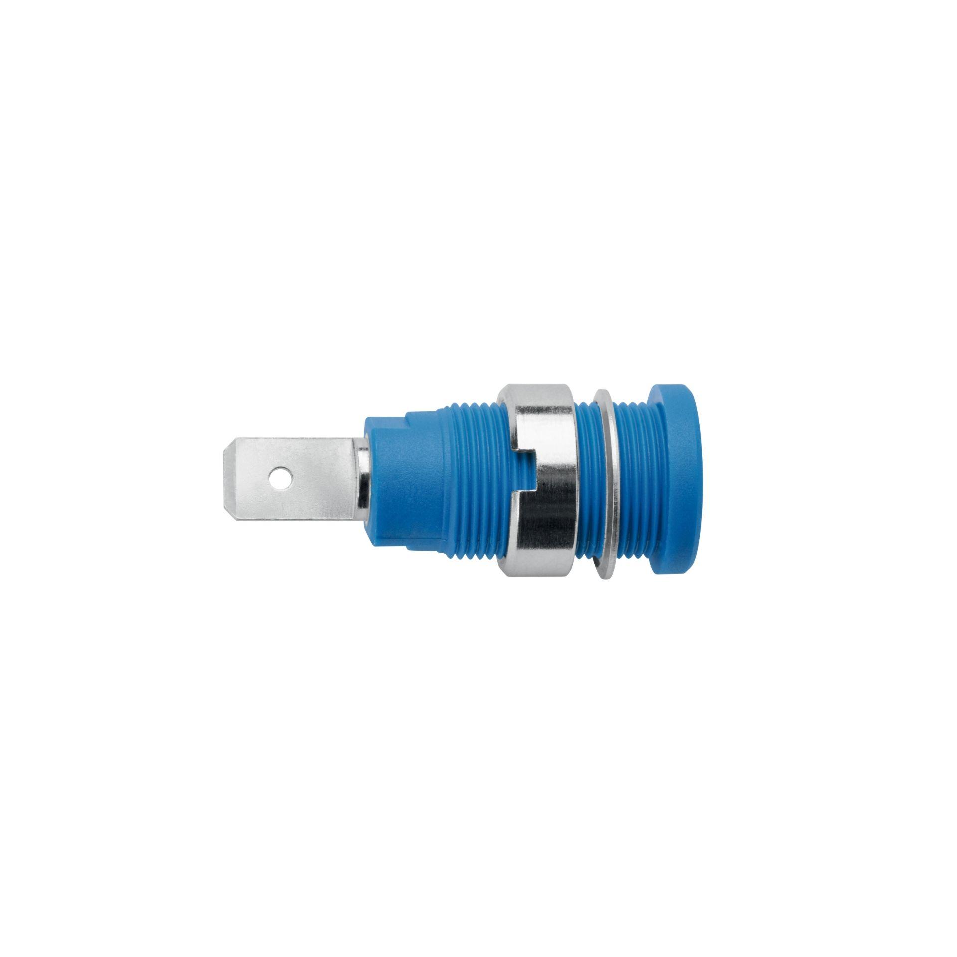 Sicherheits-Einbaubuchse ø 4mm, blau