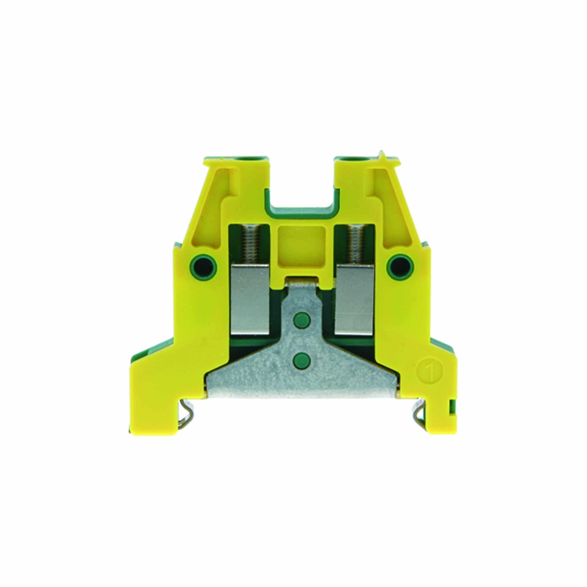 Schutzleiterklemme DIN35 4mm², 2-Leiter, grüngelb