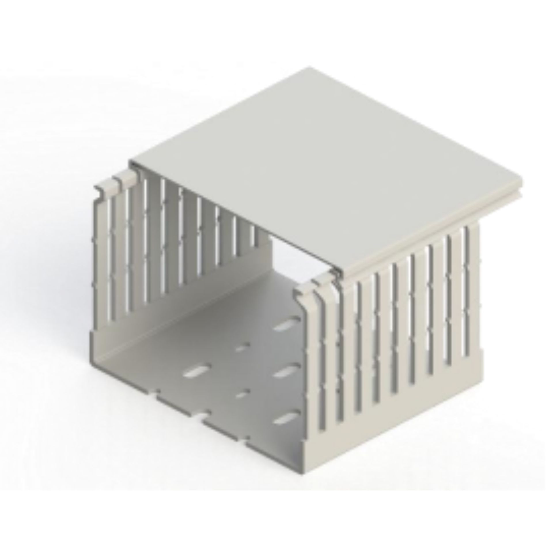 Kabelkanal halogenfrei lichtgrau (VK-GN) / 120x100mm (BxH)- Stegabstand 5mm