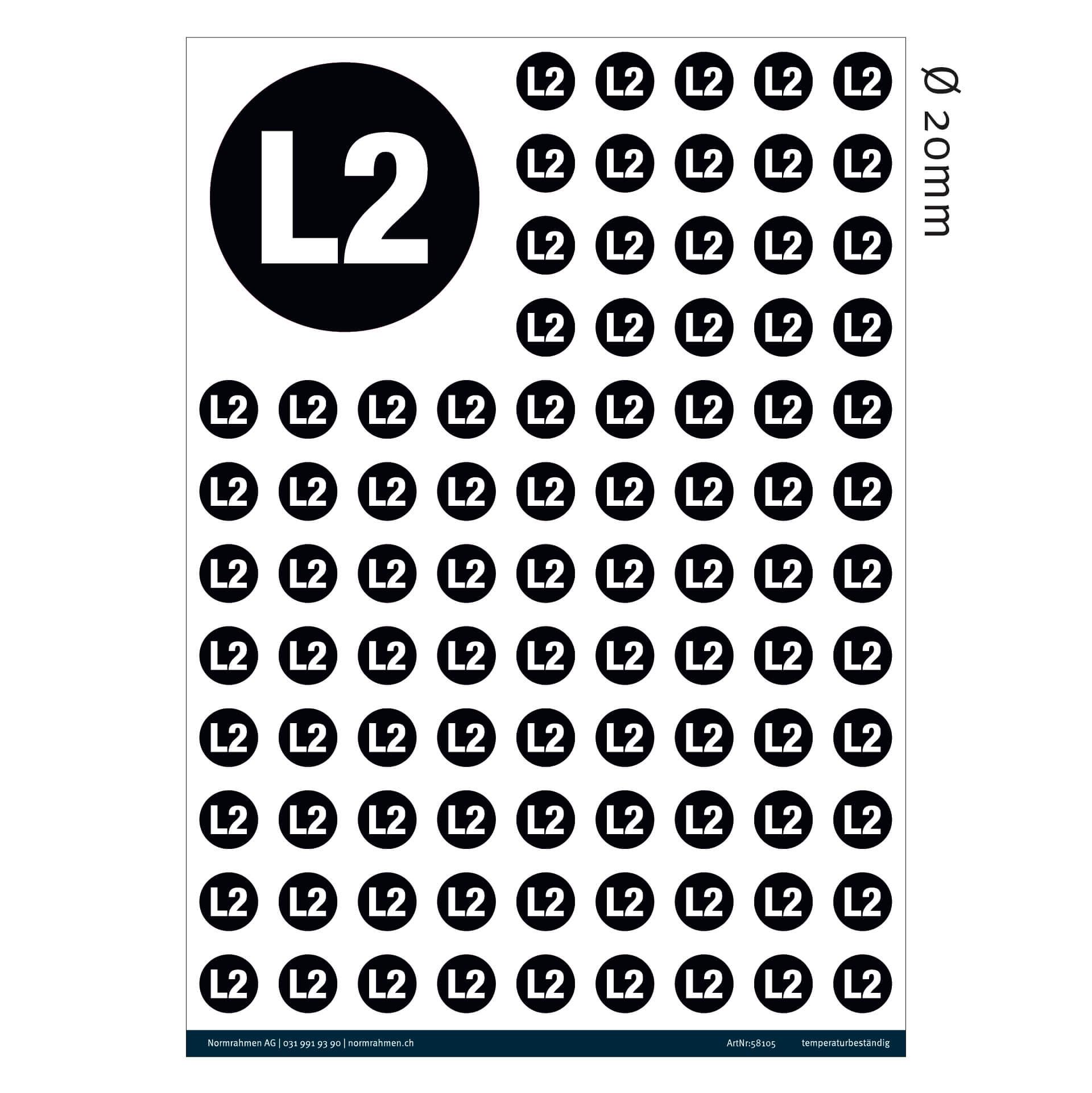 Aussenleiter L2 Ø 20mm,VPE 108 Stk. A4 Bogen