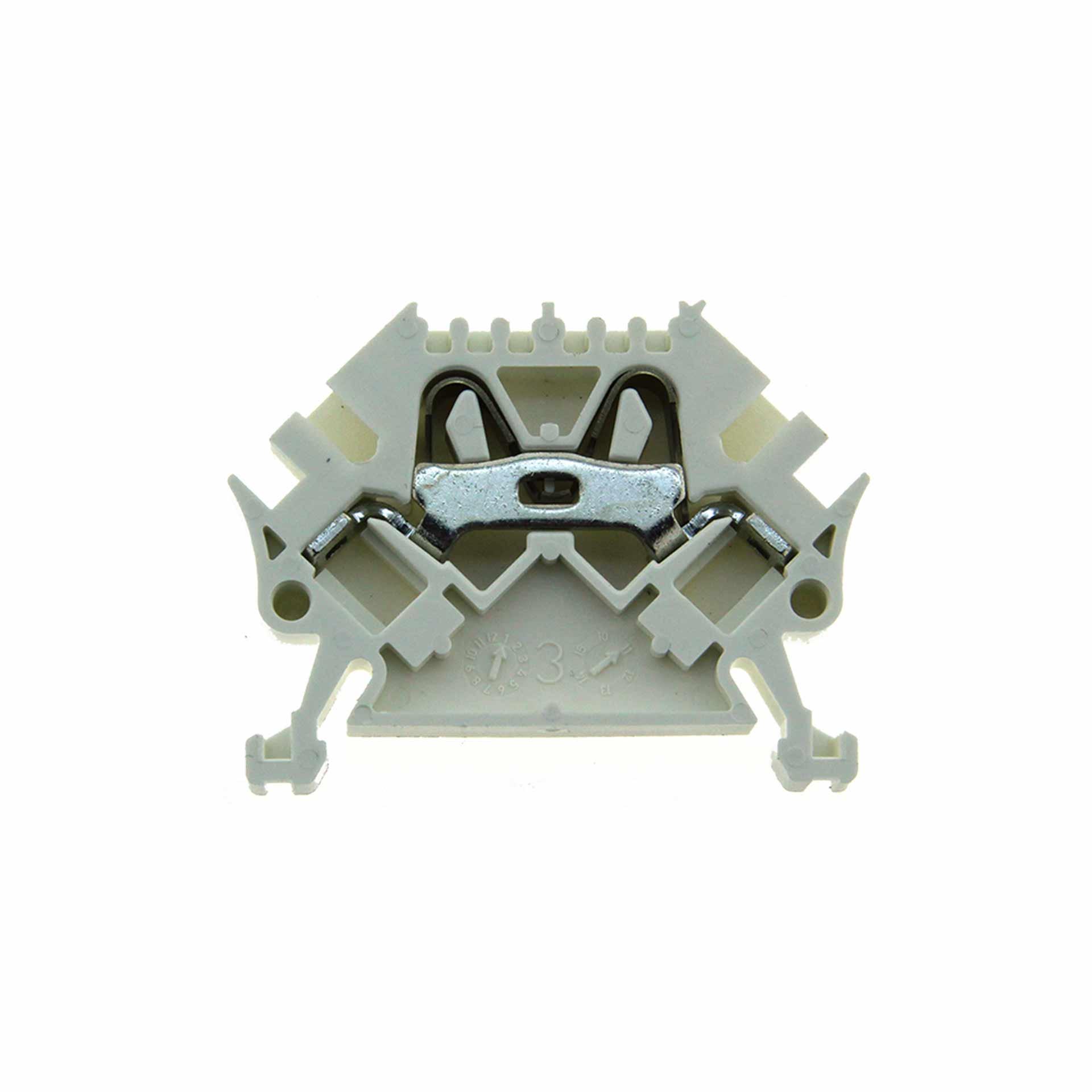 Push-in spring terminal 45° 4mm², 2-conductor, white