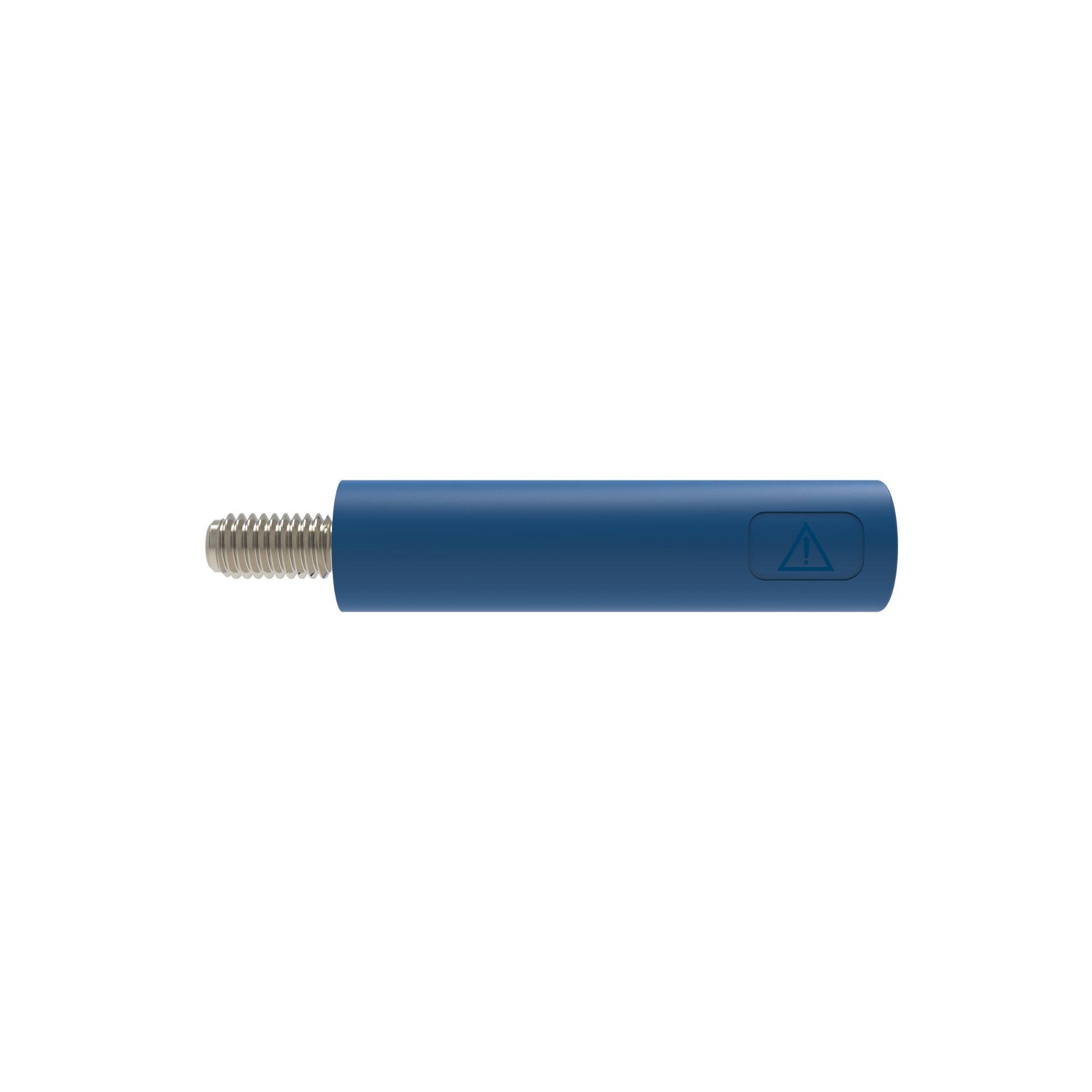 Einbaubuchse ø 4mmt, M3x6mm, blau