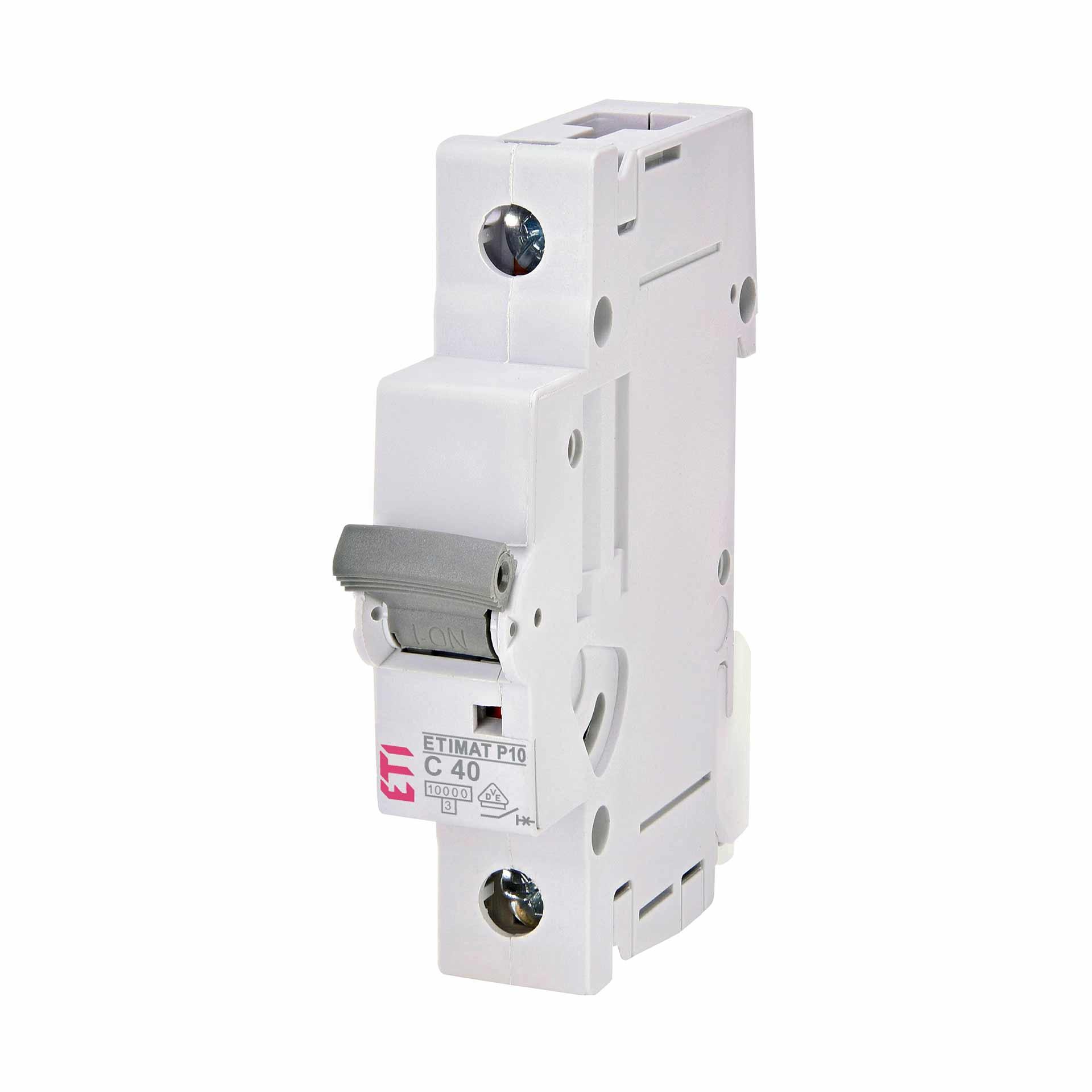 Leitungsschutzschalter, ETIMAT P10, 1-polig, Charakteristik C / 40A, 10kA