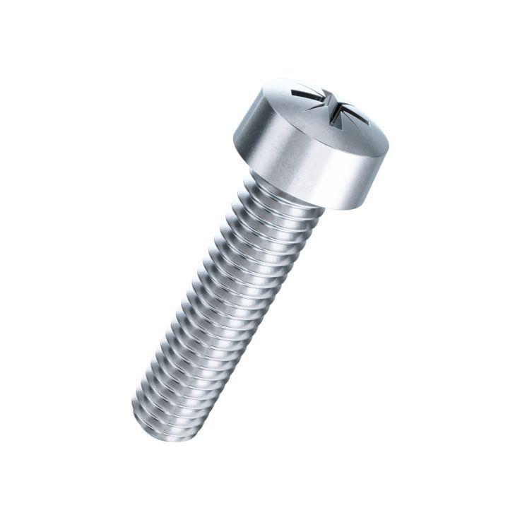 Gewindefurchende Linsenschrauben, M4 x 12mm, mit metrischem Gewinde und Kreuzschlitz Form Z
