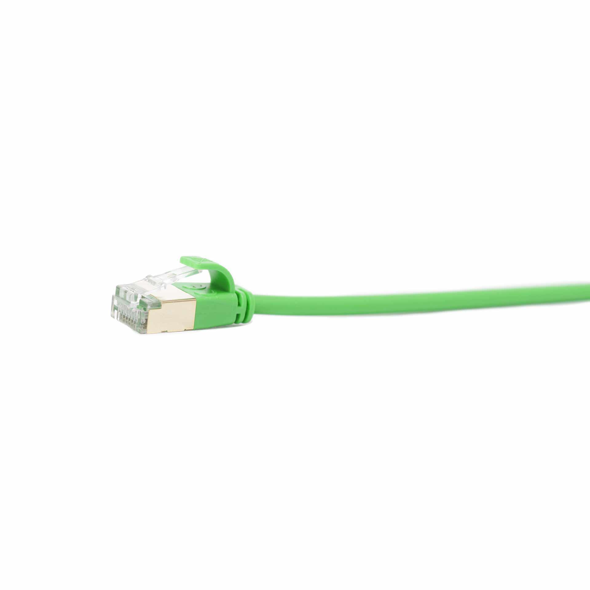 CAT 6A Slim-Patchkabel, S/FTP, 3000mm, grün, LSZH halogenfrei, 500 Mhz