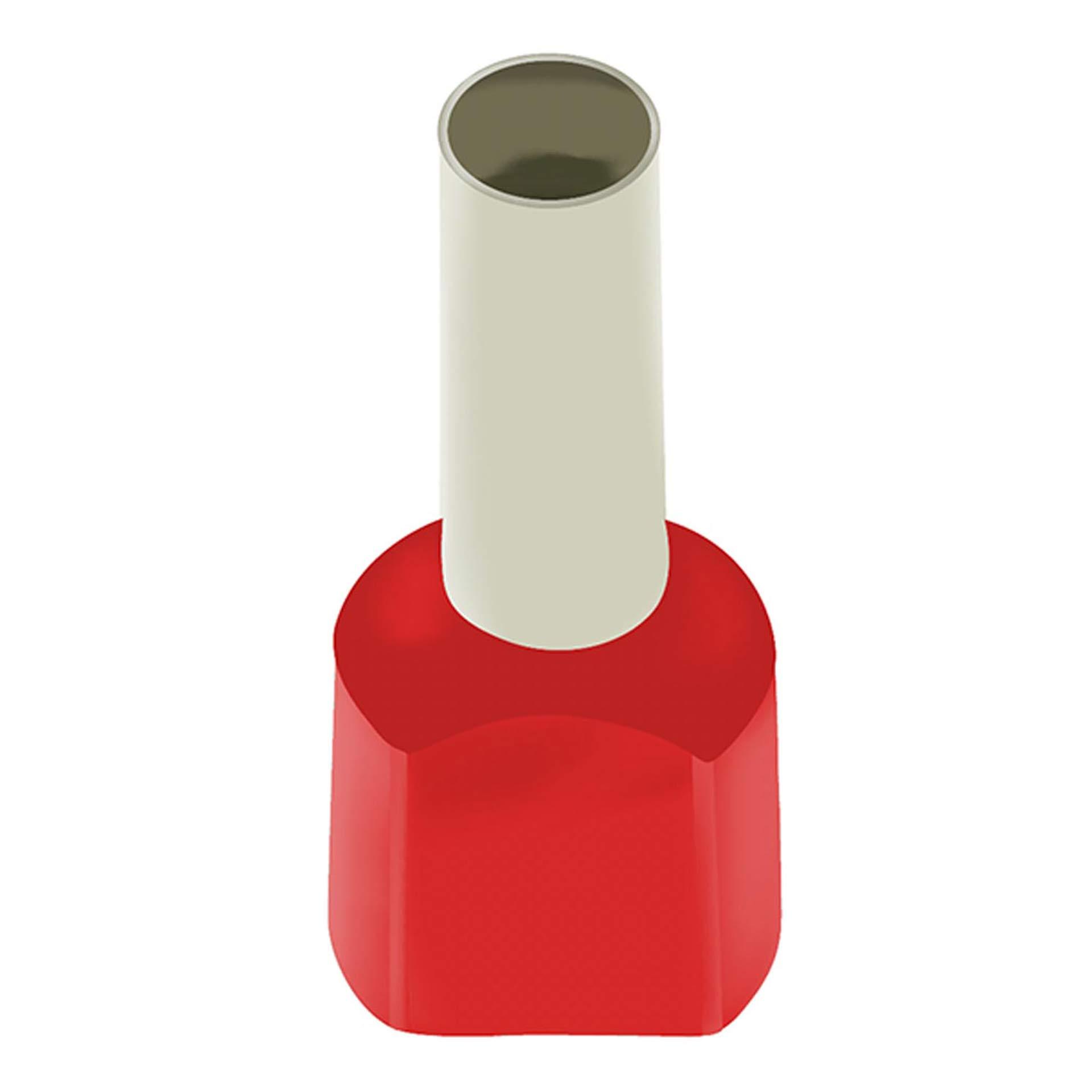 Twin Aderendhülsen (WE) rot / 1.5mm² / 8mm