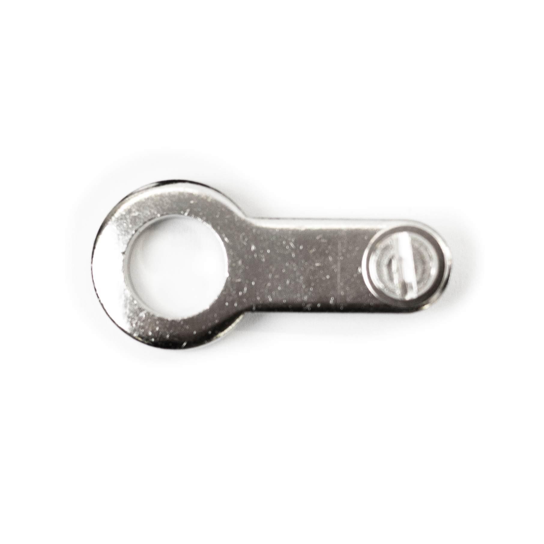 Spannungs-Anschlusslasche klein M10, Messing vernickelt