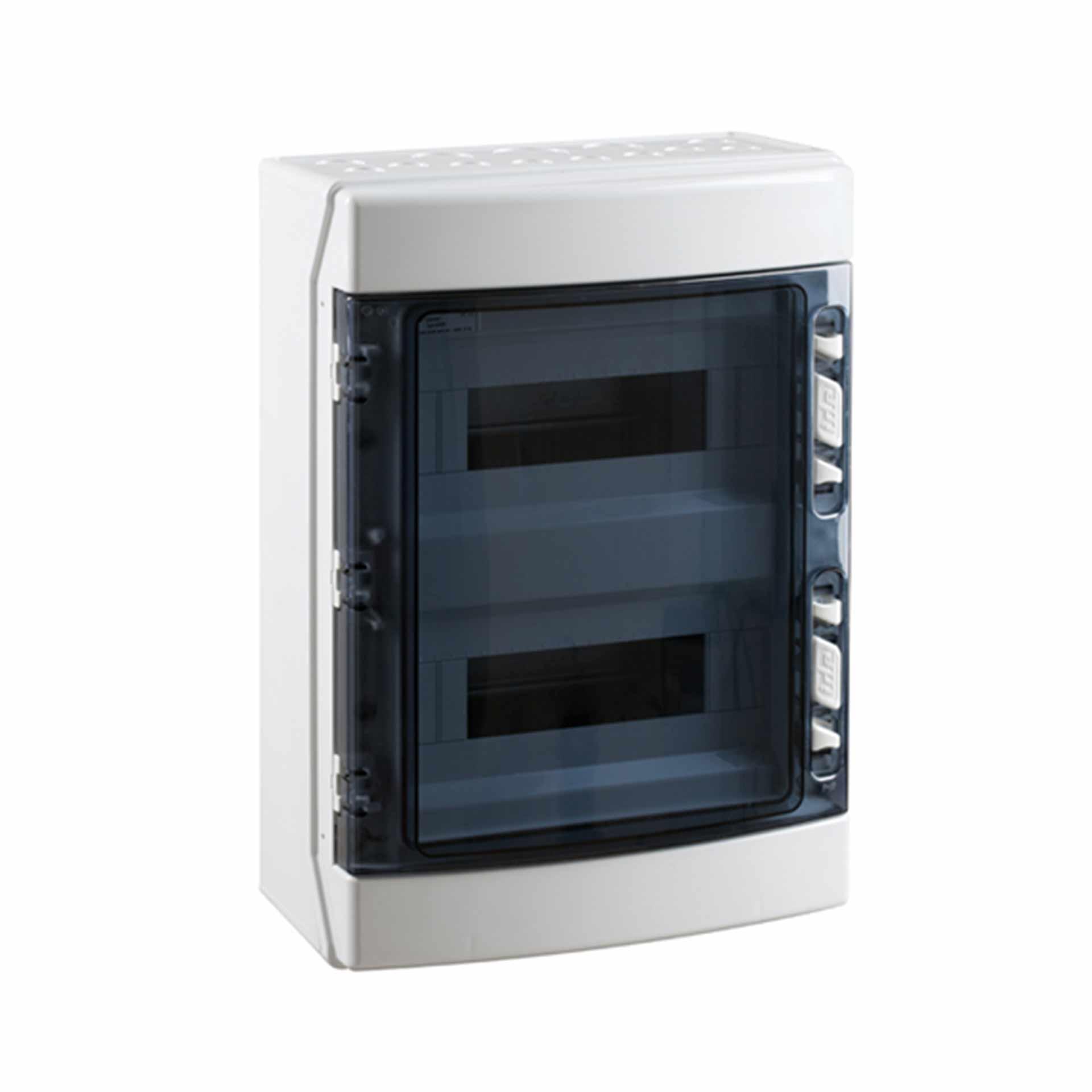 Aufputzverteiler "CDN24PT/RR" mit transparenter Tür, IP65, 2x12 Modul (24M)