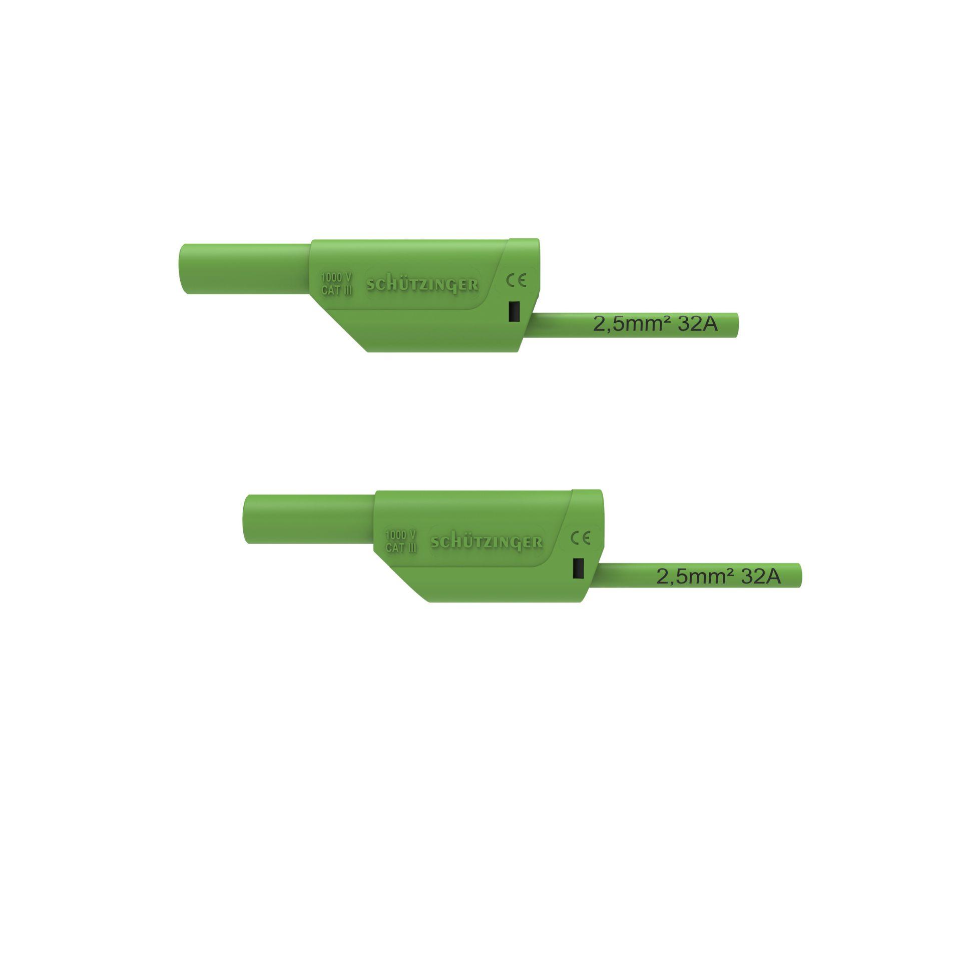 Sicherheits-Verbindungsleitung ø 4mm, 2.5mm2, 1000mm, grün