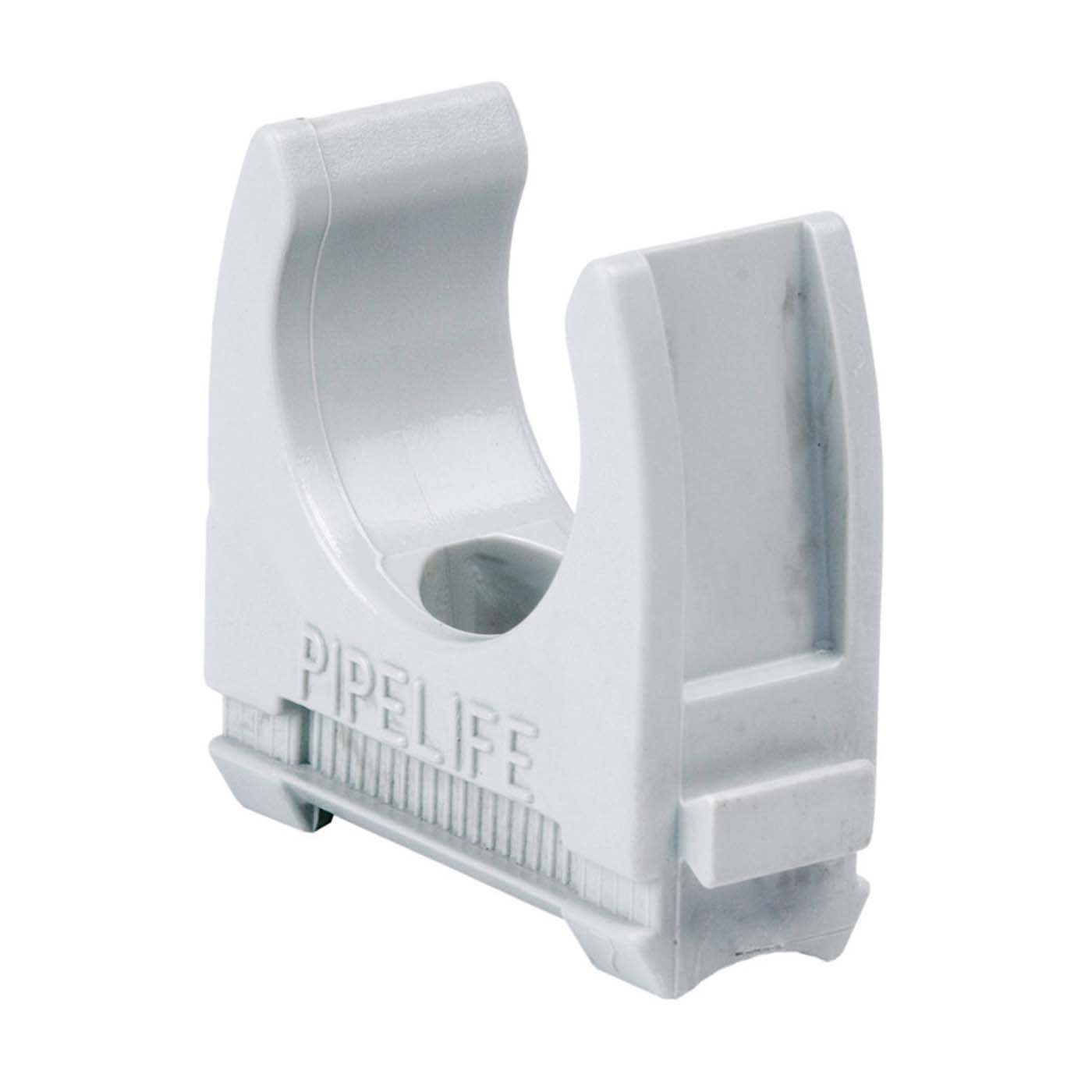Reihenklemmschellem M32, hellgrau ähnlich RAL 7035, aus PVC, anreihbar