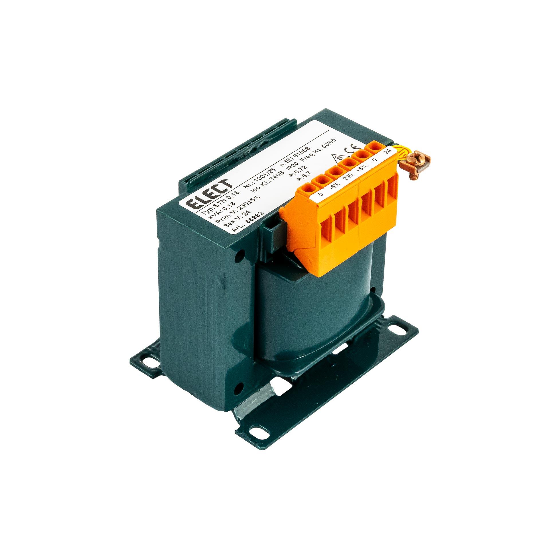 Einphasen Transformator 230V +-5%, 160VA, 24VAC - 6.67A