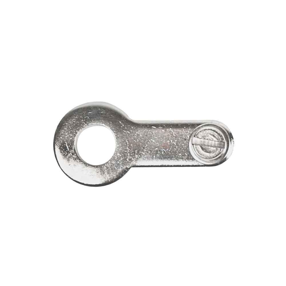 Spannungs-Anschlusslasche klein M8, Messing vernickelt