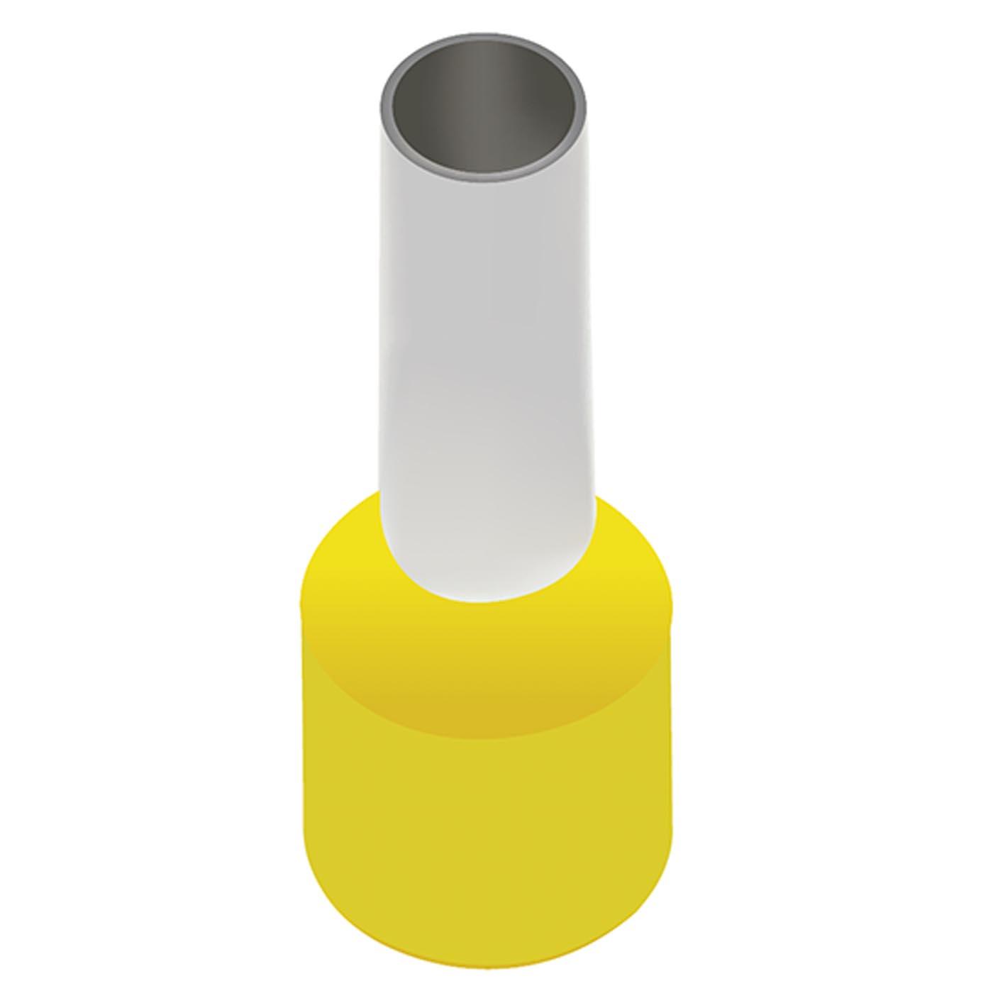 Isolierte Aderendhülsen (DIN) gelb / 0.25mm² / 8mm