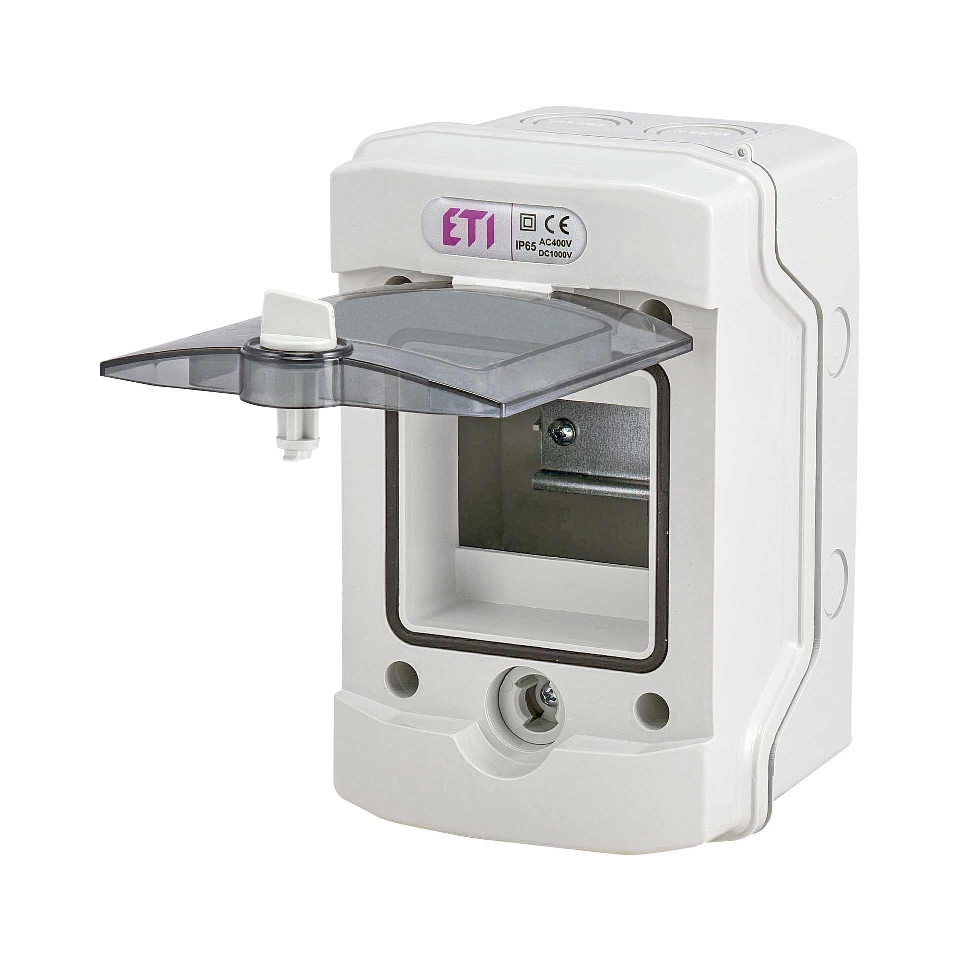 Aufputzverteiler "ECH" mit transparenter Tür, IP65, 1x4 Modul (4M)