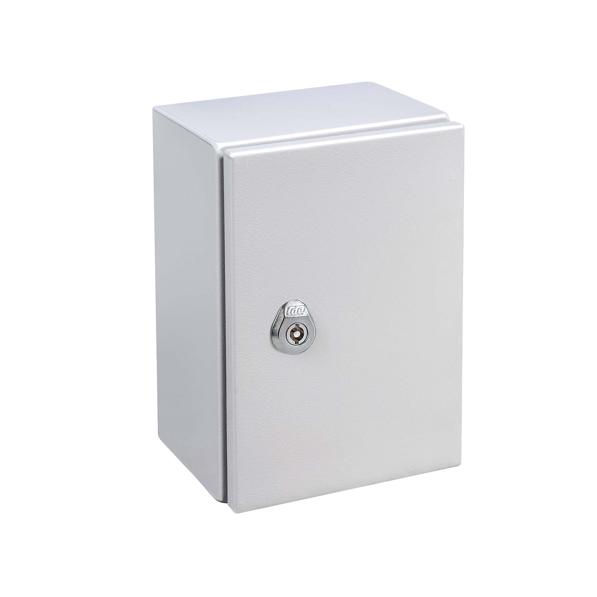 Coffret mural IP66, RAL 7035, LxHxP 600x400x250mm, sans plaque de montage