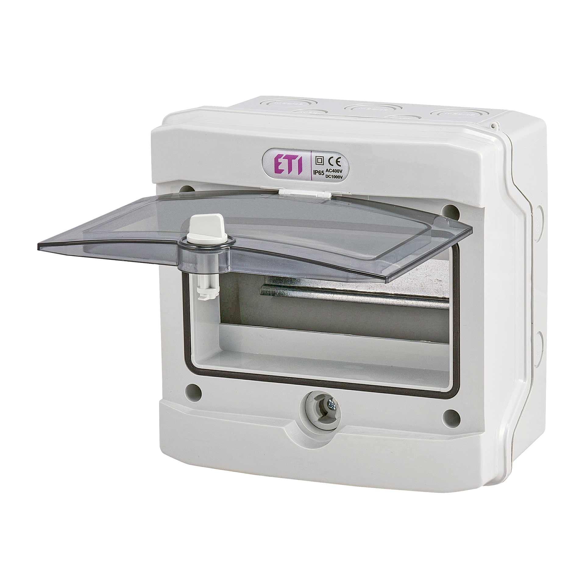 Aufputzverteiler "ECH" mit transparenter Tür, IP65, 1x8 Modul (8M)
