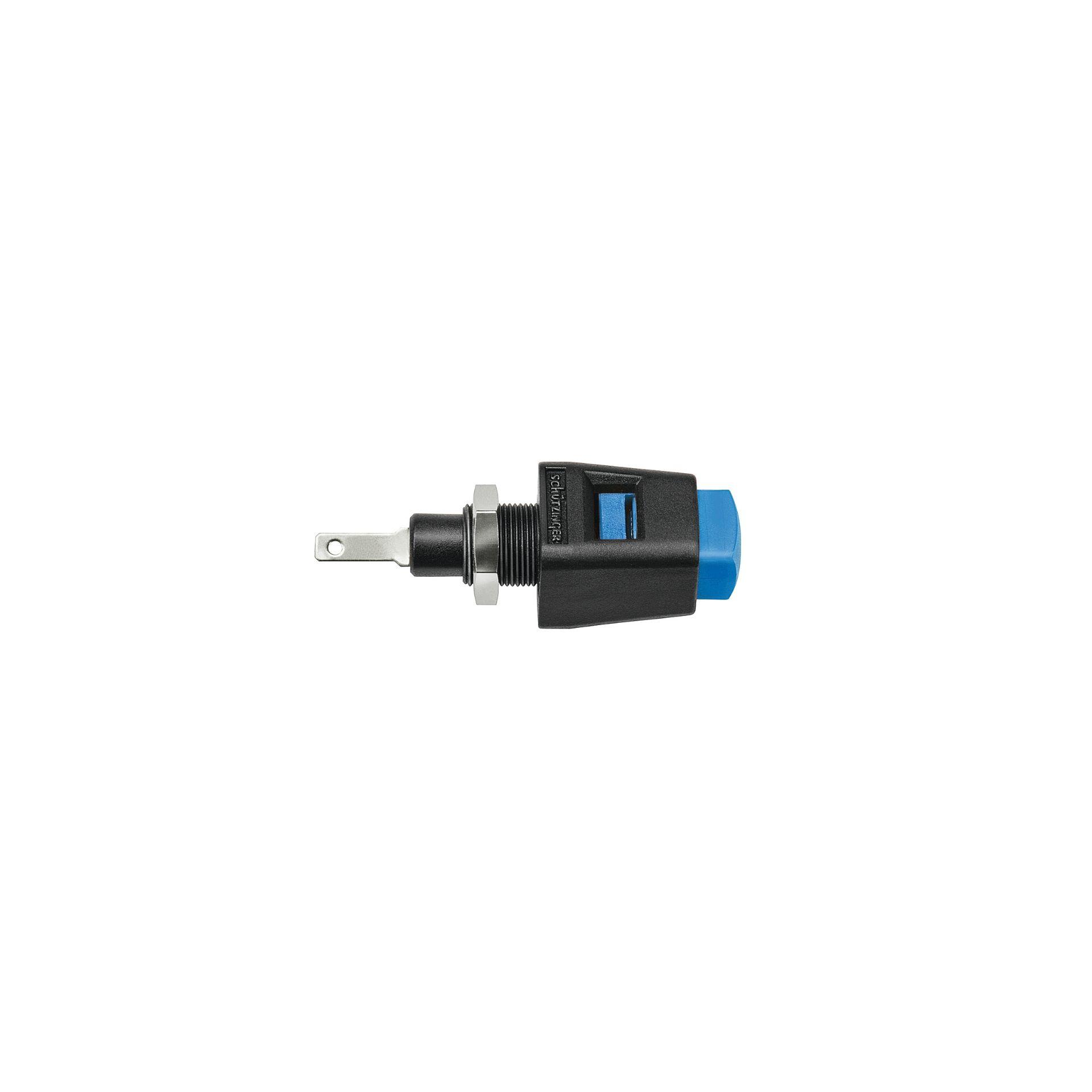 Schnelldruckklemme vollisolierter Einbau für Metall Frontplatten, blau