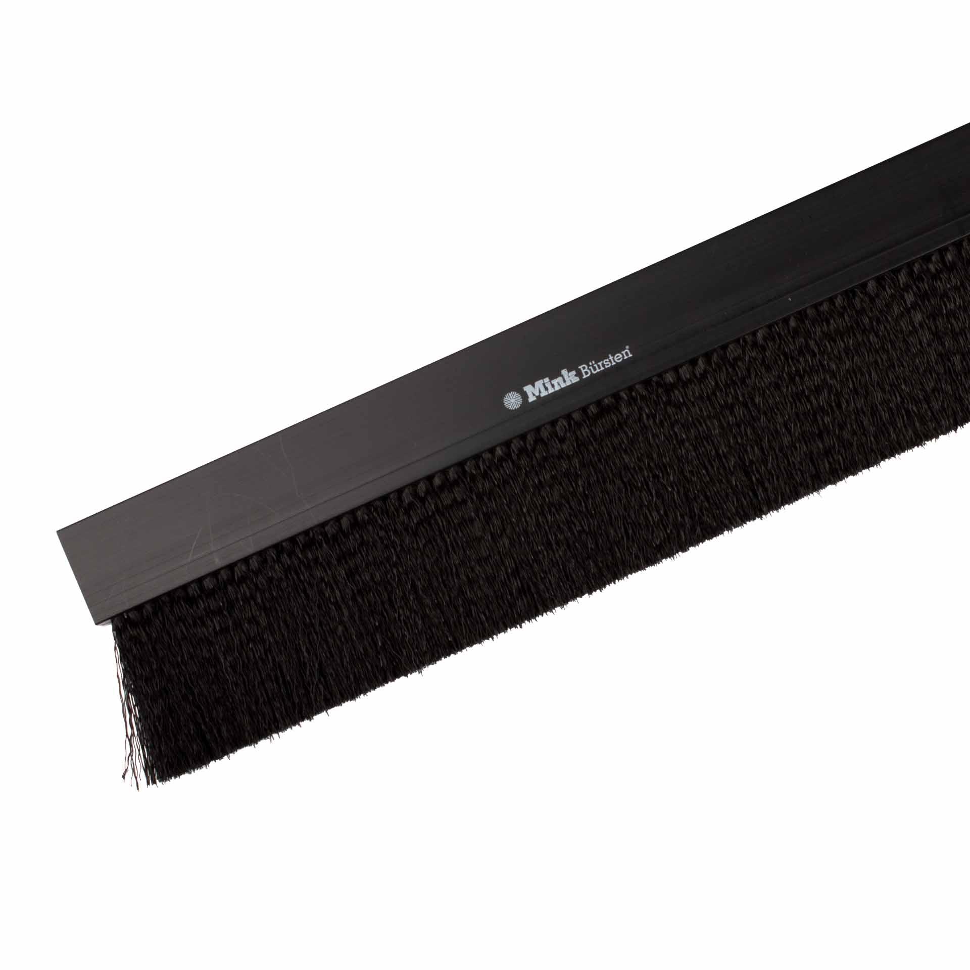Mink Steck-Standardbürstenleiste, PVC, schwarz, Gesamtlänge 1000mm, Faserhöhe 40mm, Höhe 65mm 