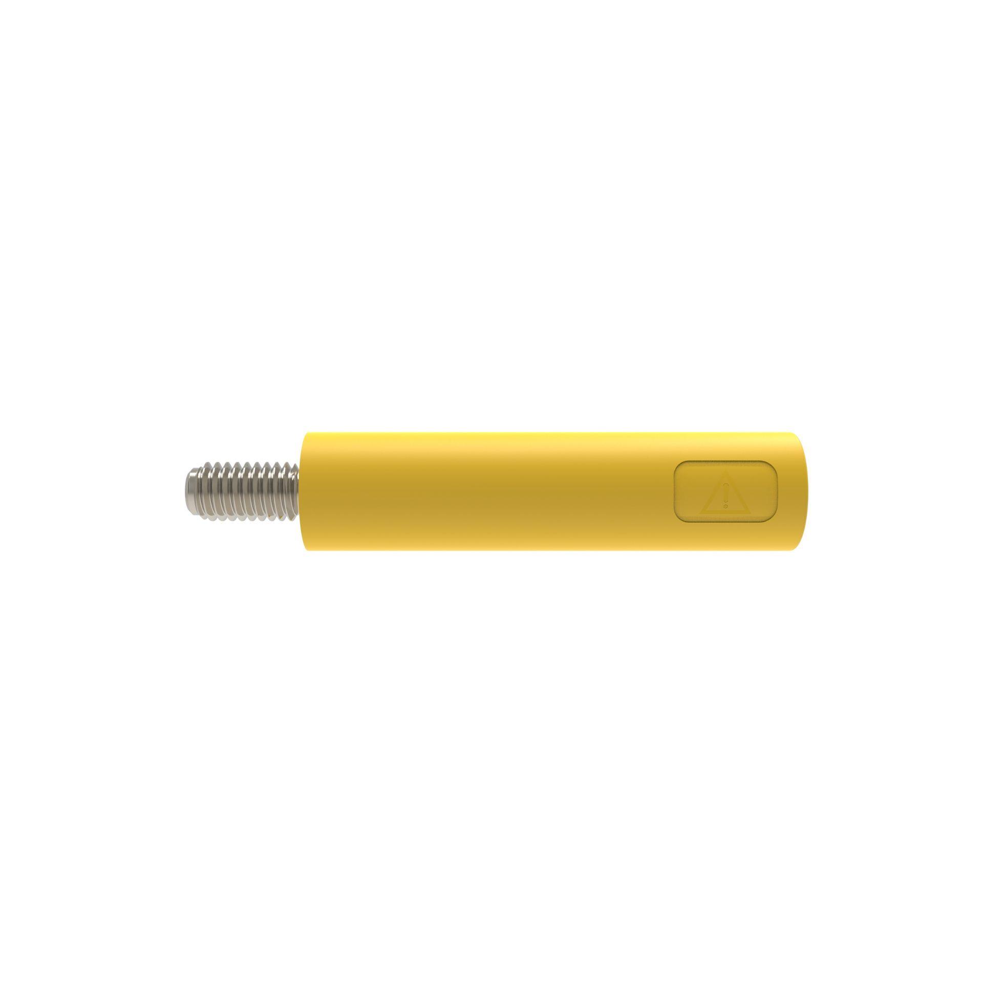 Einbaubuchse ø 4mmt, M3x6mm, gelb