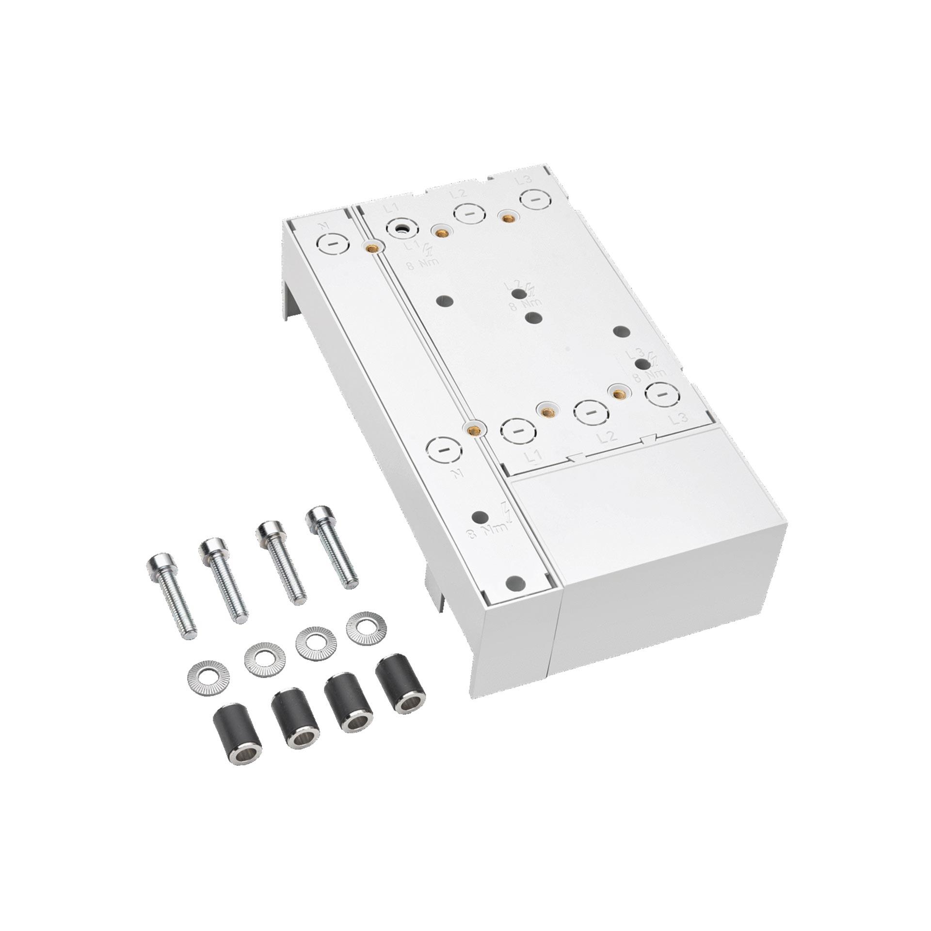 4P Sammelschienenadapter 250 A, N links, inkl. CU-Verbinder, 140x251mm 