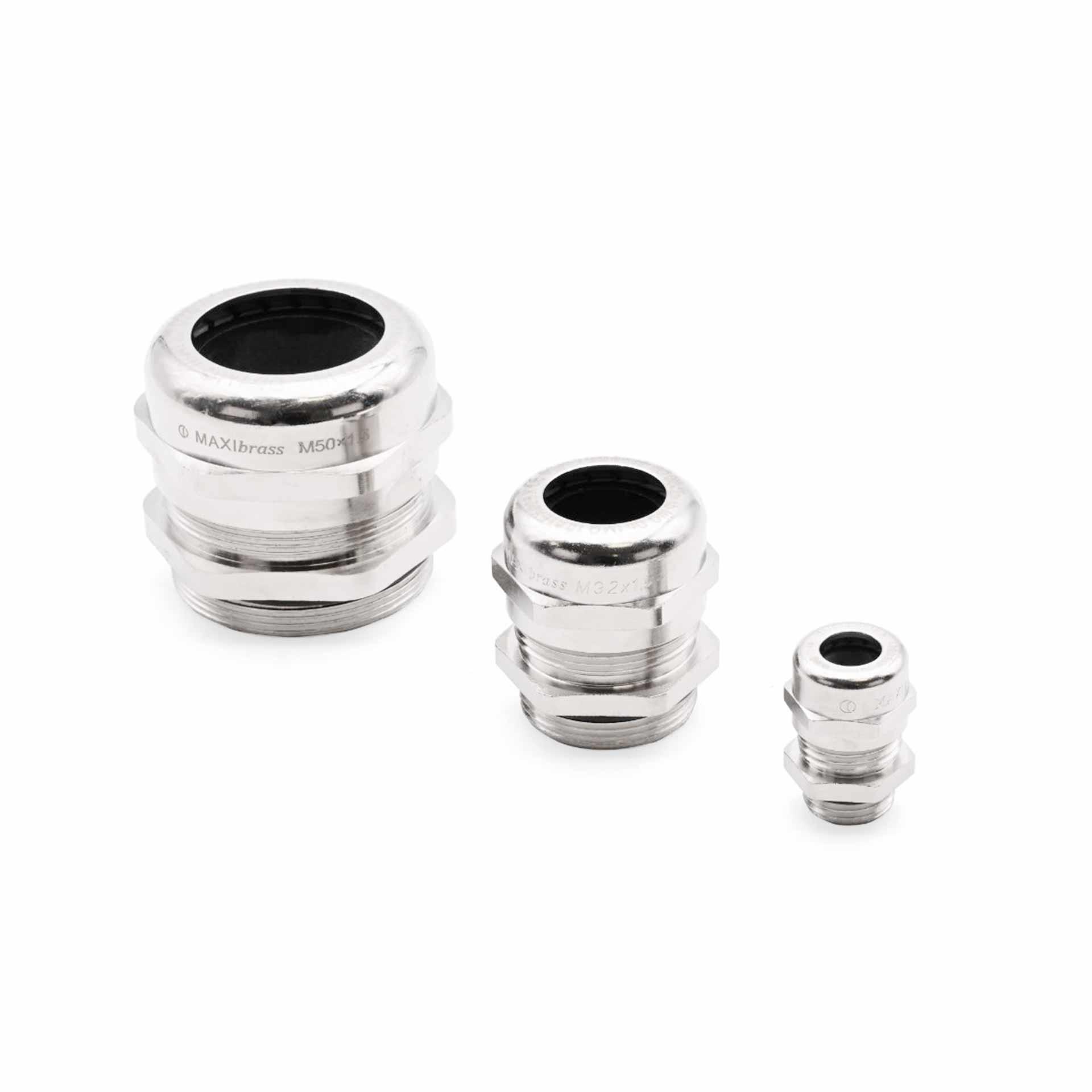 Kabelverschraubung Maxibrass M63, Messing vernickelt, EX Zone 2/3, KB: 35-42mm