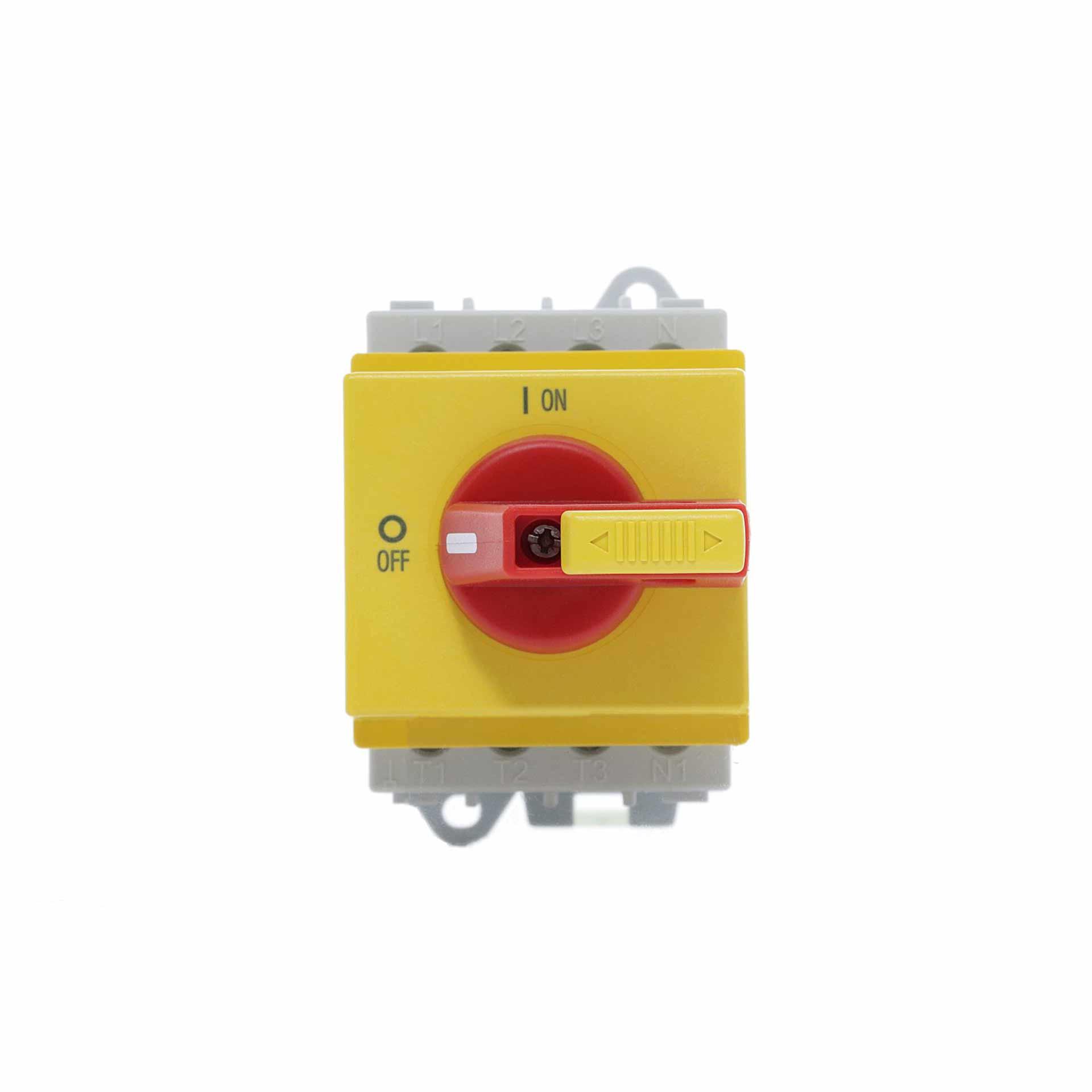 NOT-AUS Lasttrennschalter mit Sperrvorrichtung, 4-polig, 63A, 22 kW