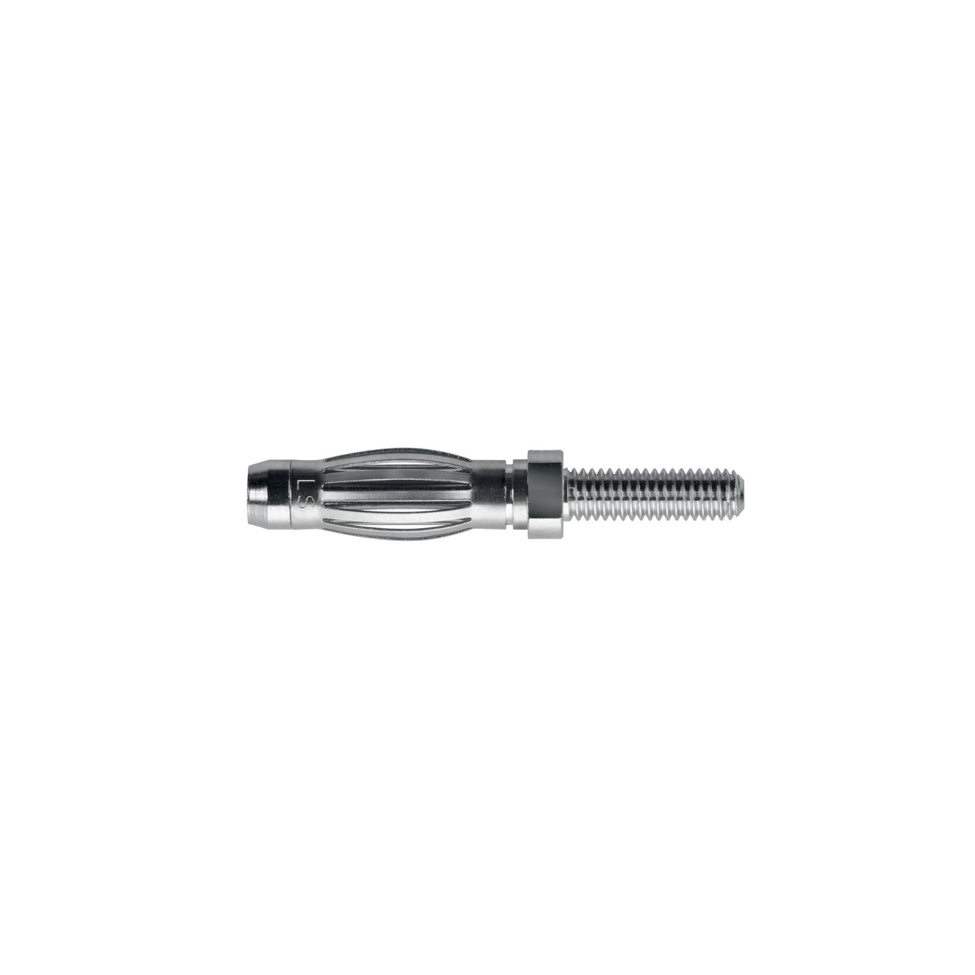Federkorb-Einbaustecker ø 4mm, Gewinde M3 x 10mm