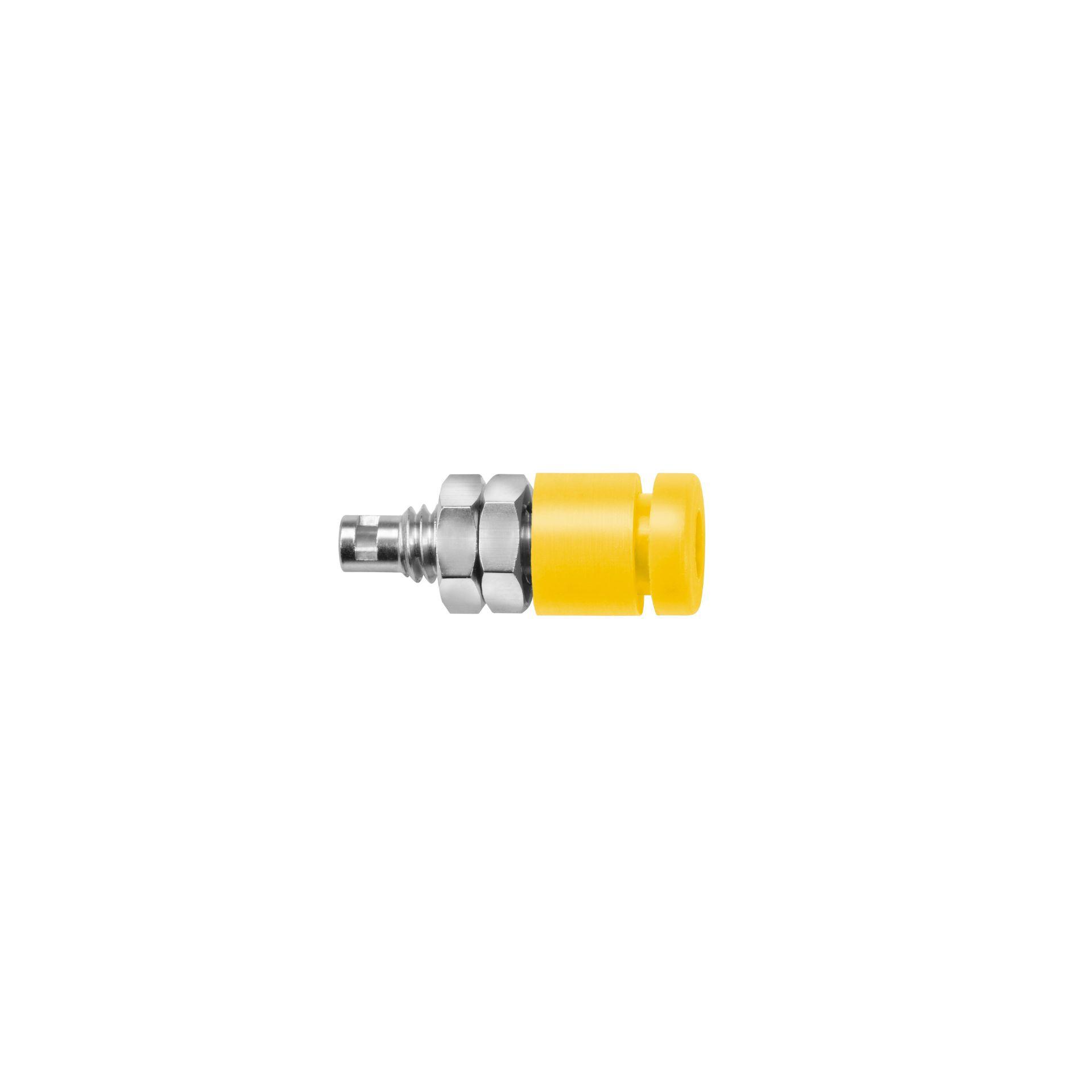 Einbaubuchse ø 2mm, für isolierten Einbau, gelb