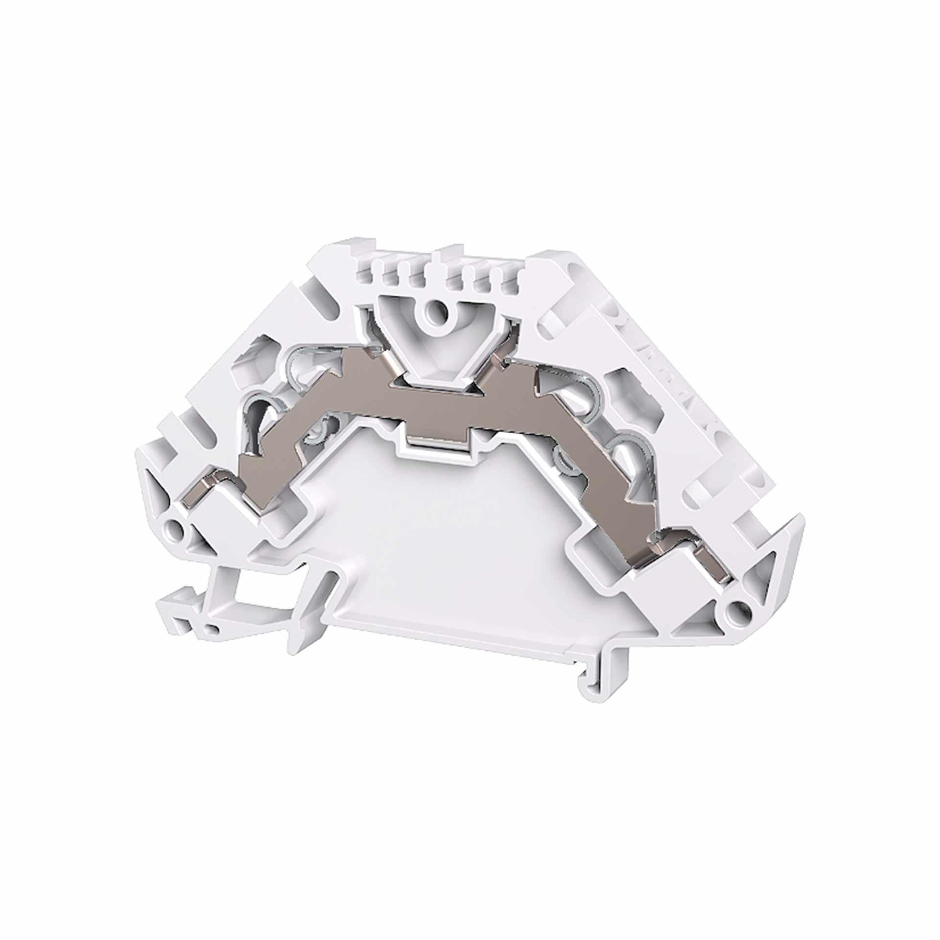 Push-in spring terminal 4mm², 4-wire, white
