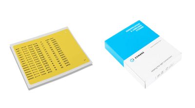 Klebemarkierung Kartenformat